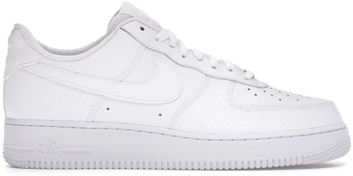 Nike Air Force 1 Low Triple White Tumbled Leather
