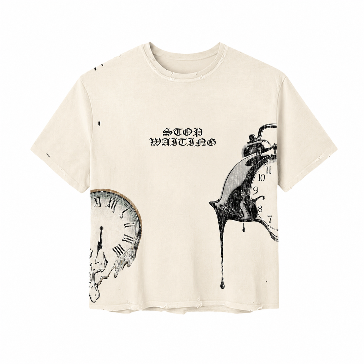 Stop Waiting Studios Vintage Clock Bone Tee