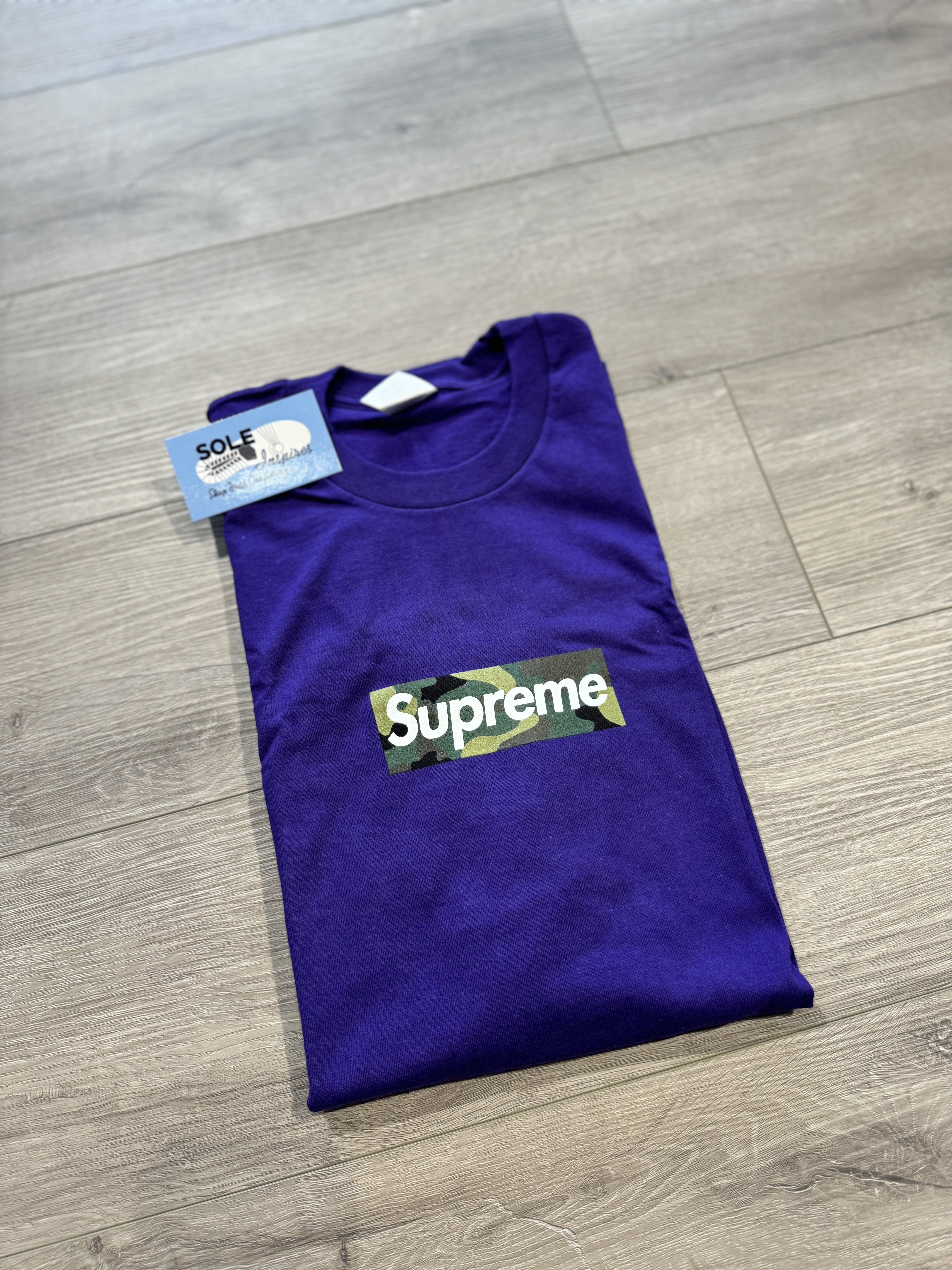 Supreme Box Logo Tee (FW23) Purple Men's - FW23 - US