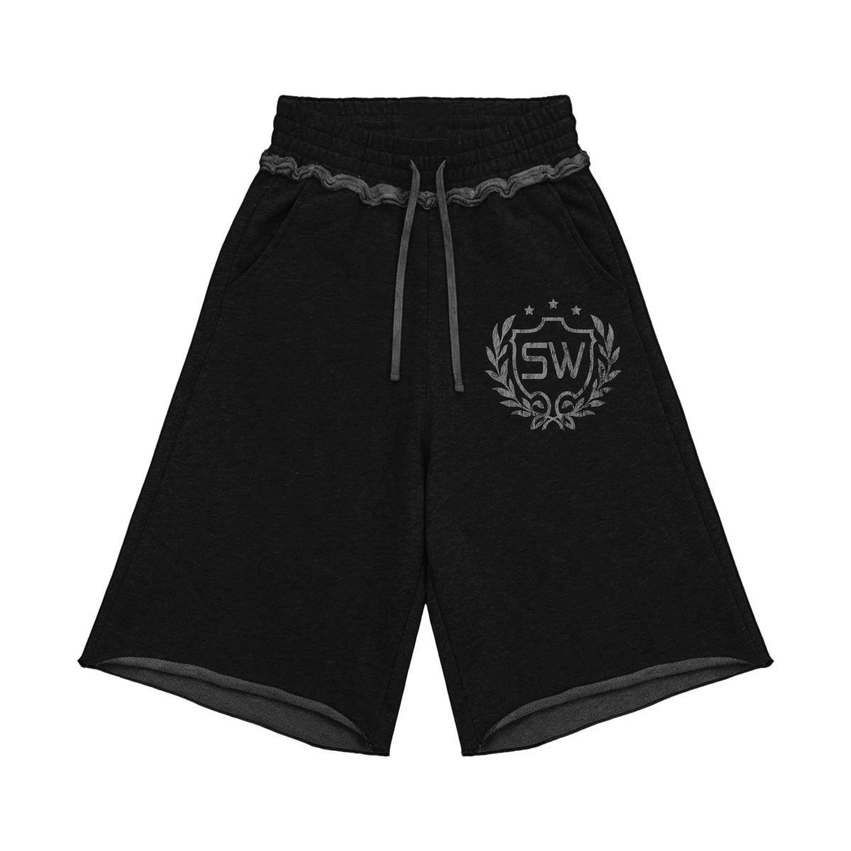 Stop Waiting Studios Varsity Black Sweatshort