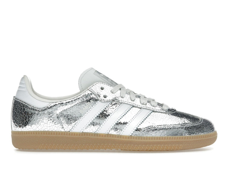 adidas Samba OG Silver Metallic Cracked Leather (Women's)