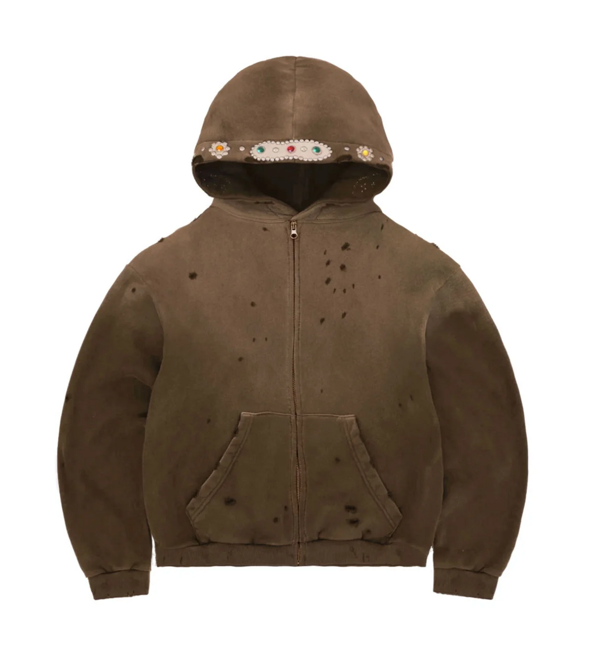 Bravest Studios Sapphire Zip Up Hoodie 'Brown'