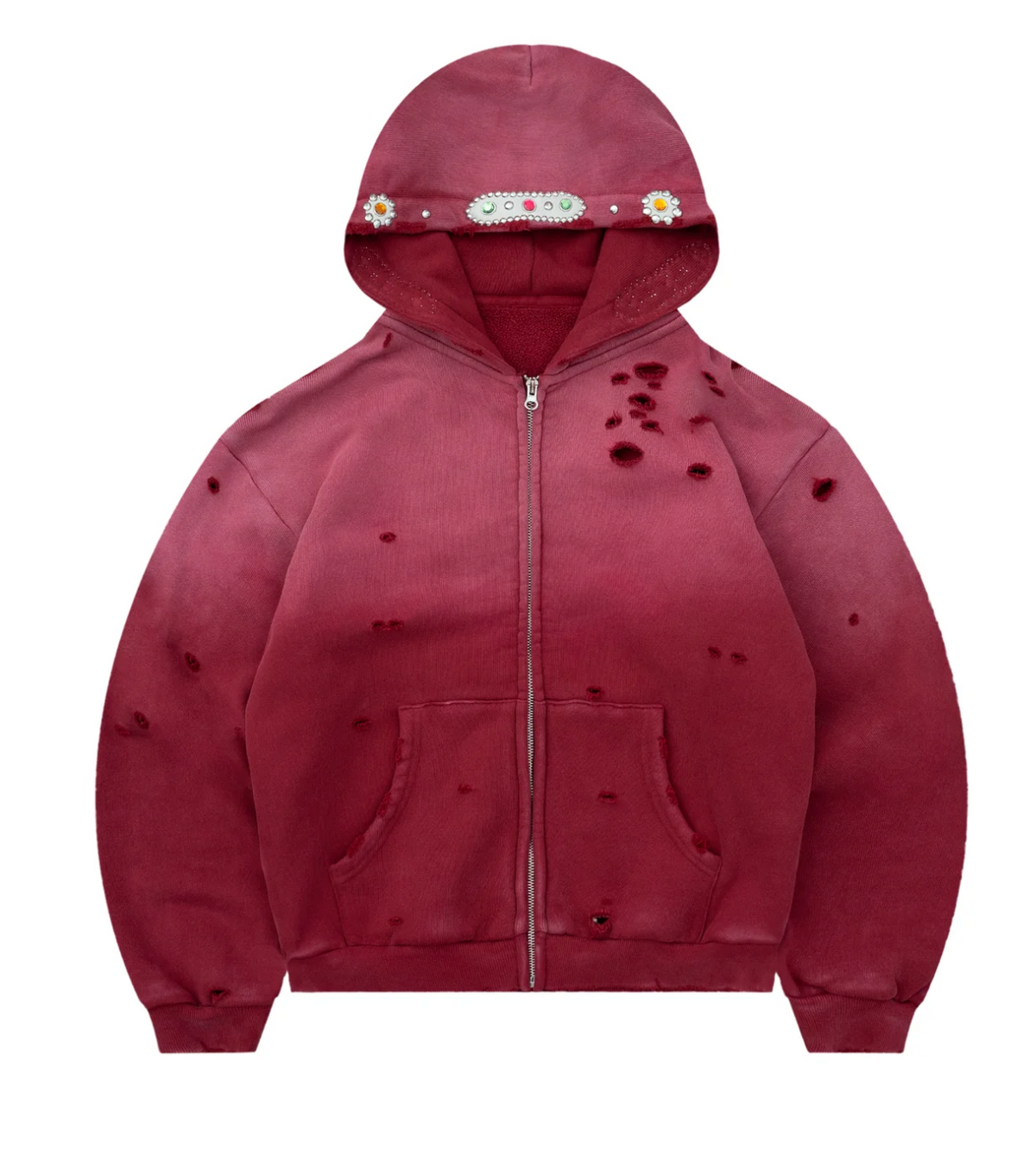 Bravest Studios Sapphire Zip Up Hoodie 'Red'