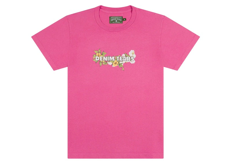 Denim Tears Floral Logo Tee Pink