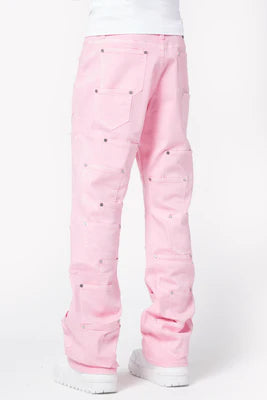 Guapi French Rose Pockets Flared Denim (French-Rose-Pockets-Flared-Denim)