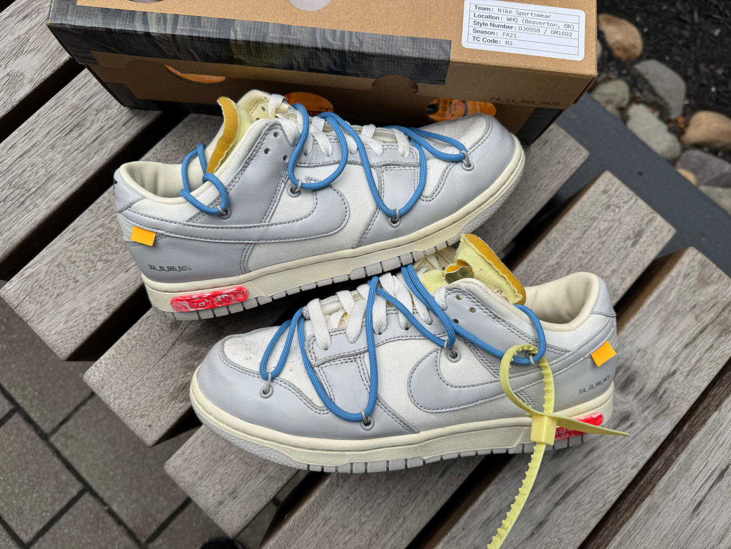 Nike Dunk Low Off-White Lot 5 *USED*