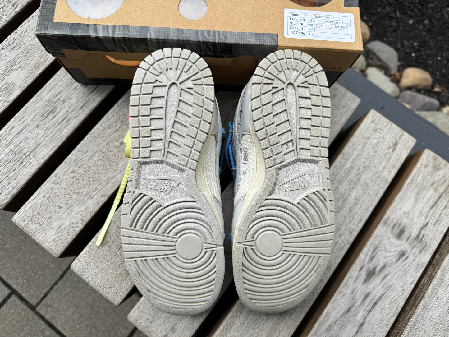 Nike Dunk Low Off-White Lot 5 *USED*