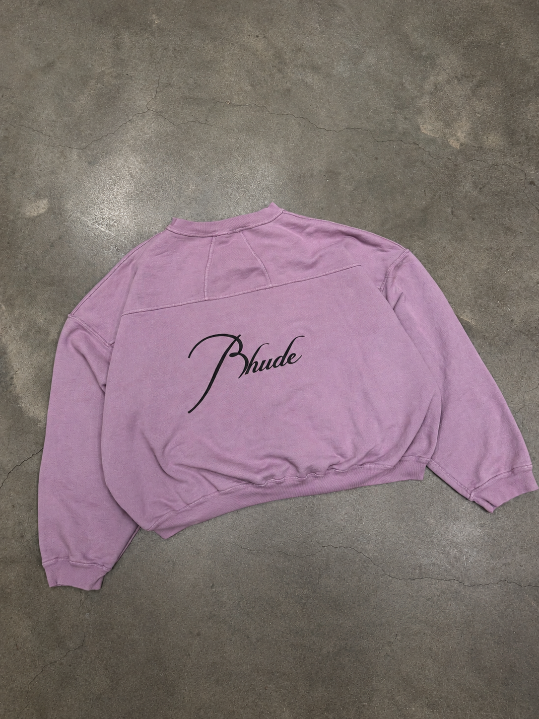 Rhude Reverse Crewneck Sweater 'Faded Fuchsia'