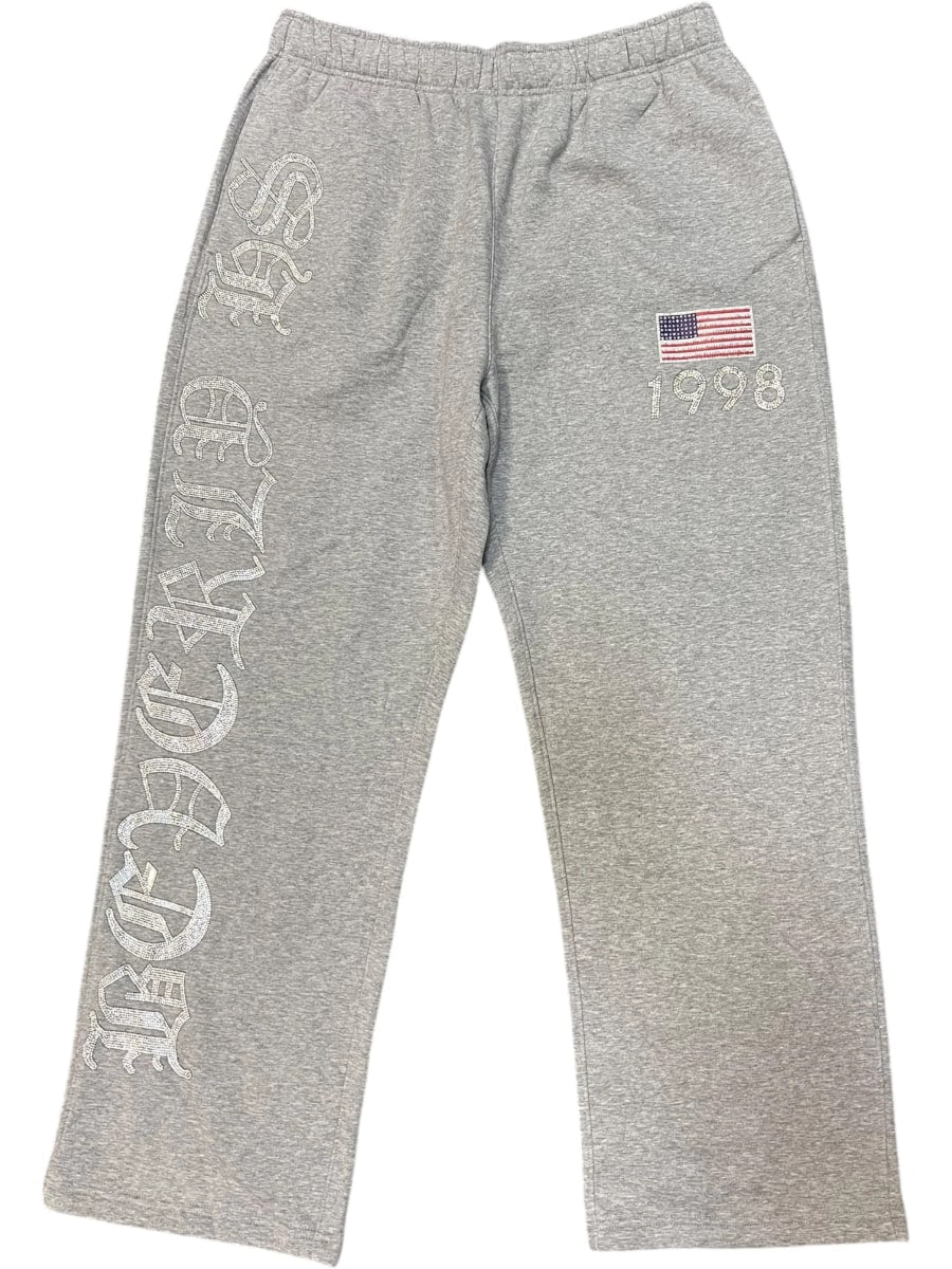 Amis Et Fleurs 'I Love LA Grey Crystal' Sweats