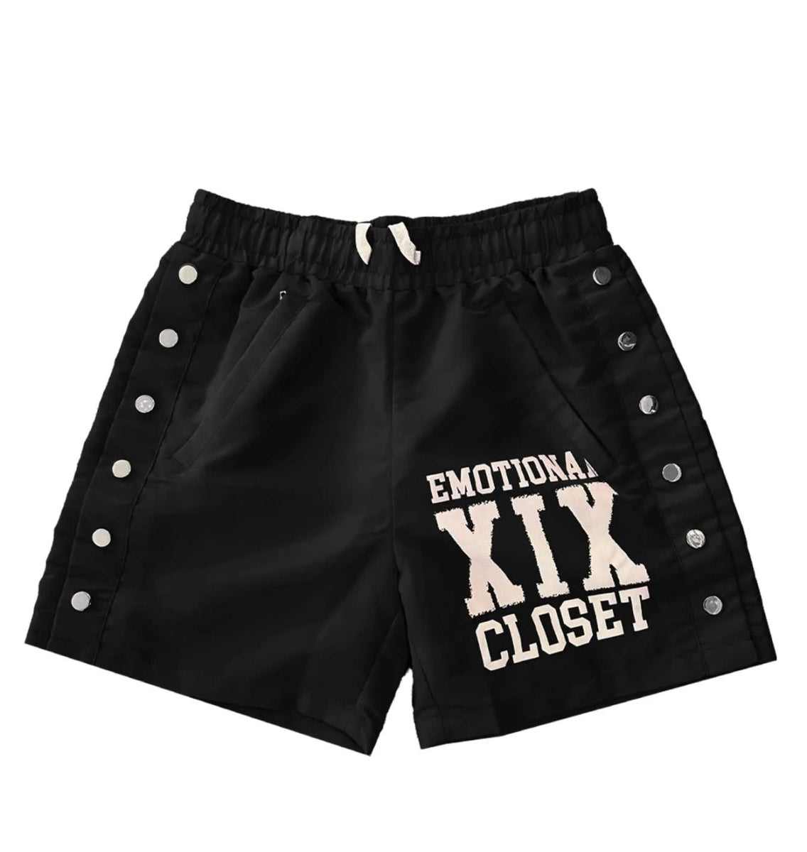 Mixed Emotion Black Backyard Nylon Shorts
