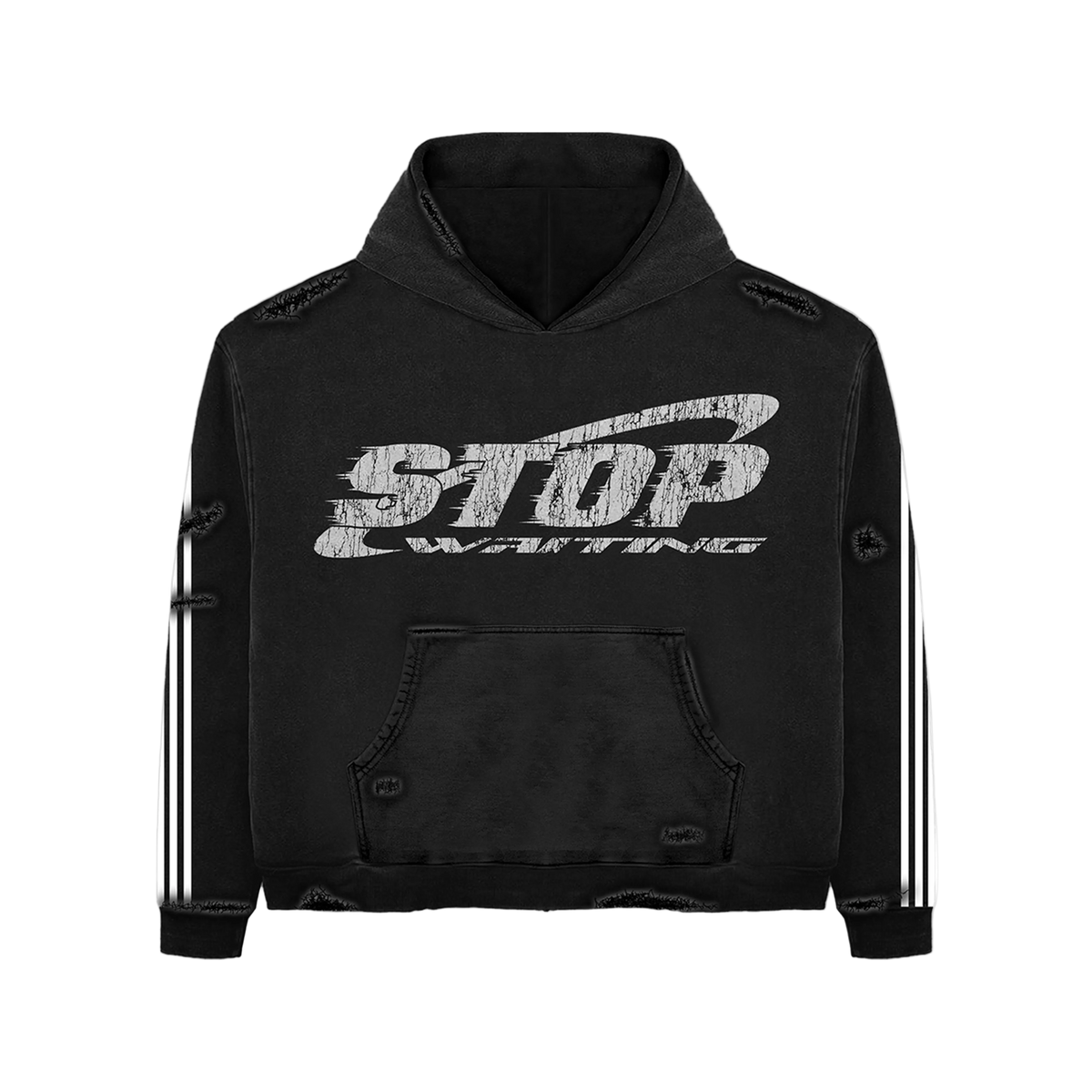 Stop Waiting Studios Black Track Hoodie