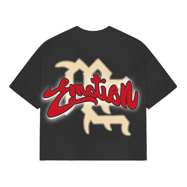 Mixed Emotion Cropped Grey 'Blinded' Tee