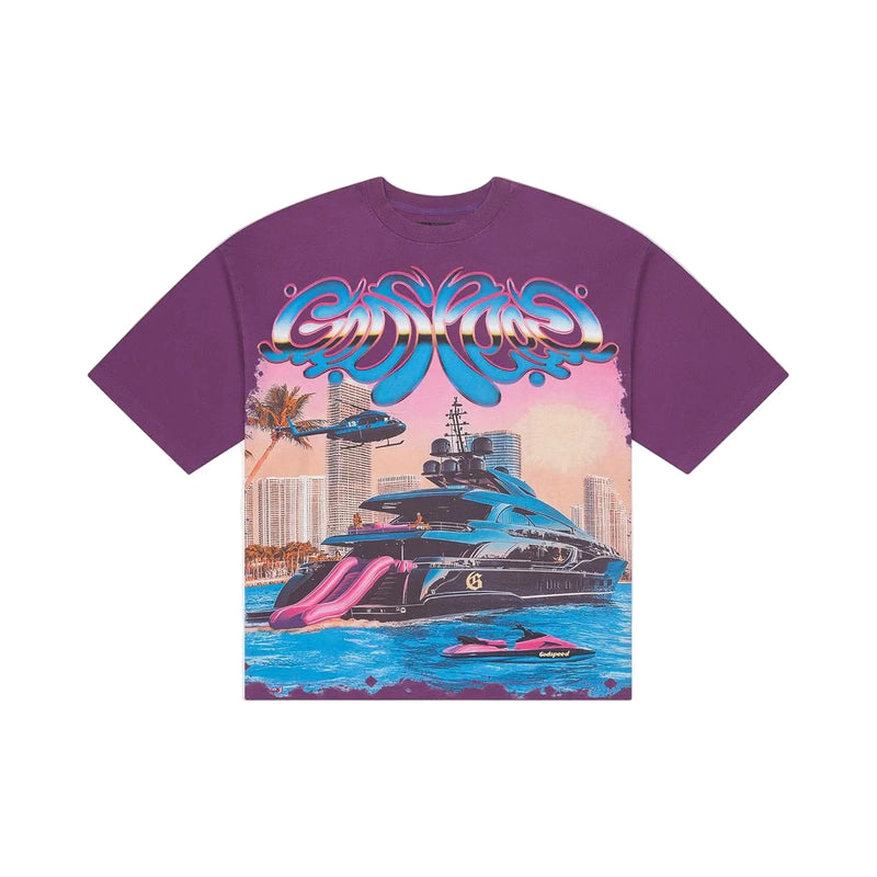 Godspeed Memento Vivere Purple Wash Tee