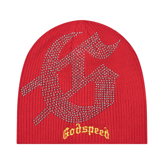 Godspeed STUDDED Beanie (RED/YELLOW)