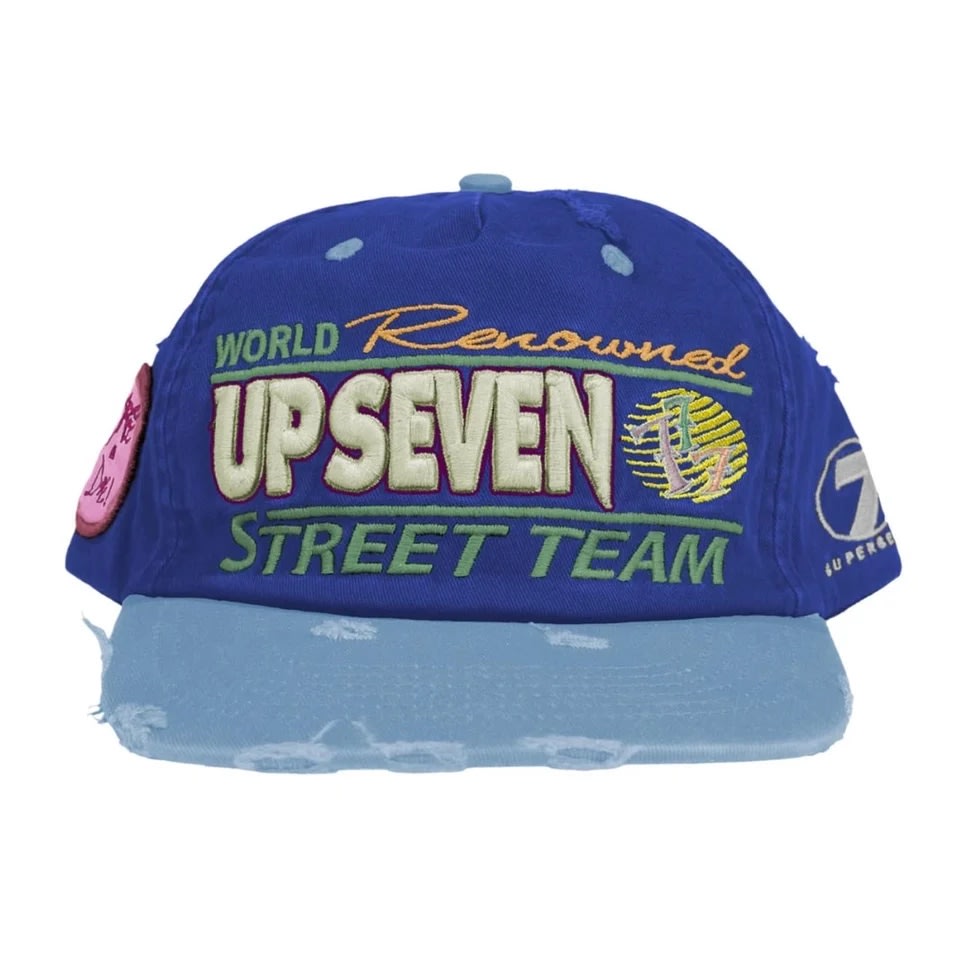 Up7 Skate Shop Intl Street Team Hat 7 Blue Strip
