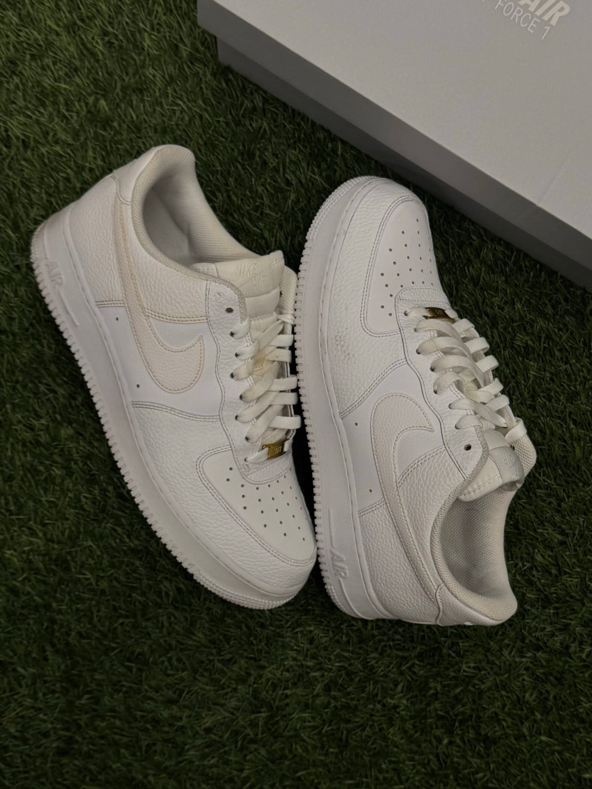 Nike Air Force 1 Low Triple White Tumbled Leather