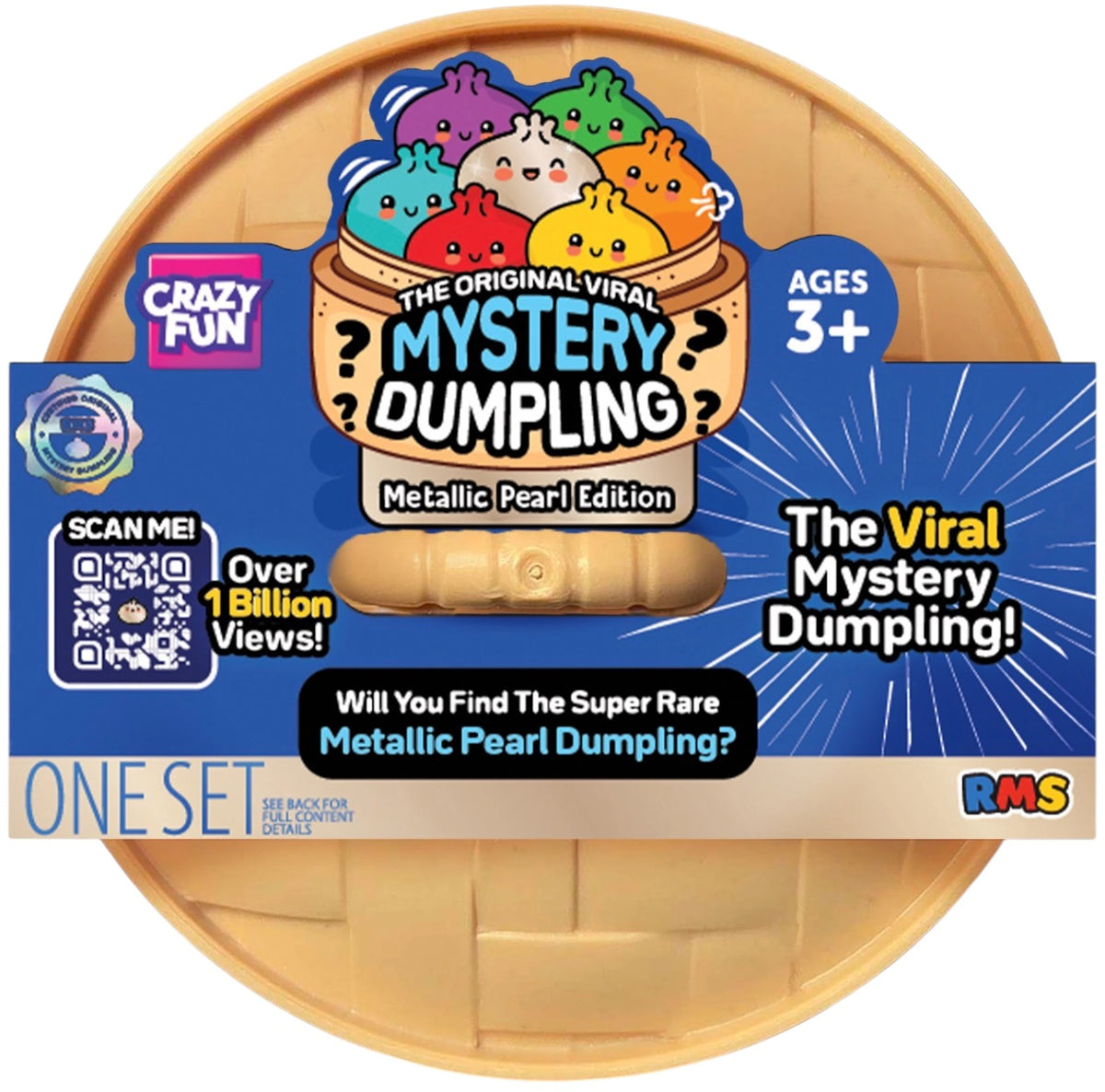 Squishy Bun The Original Viral Msytery Dumpling - Metallic Pearl Dumpling Blind Box