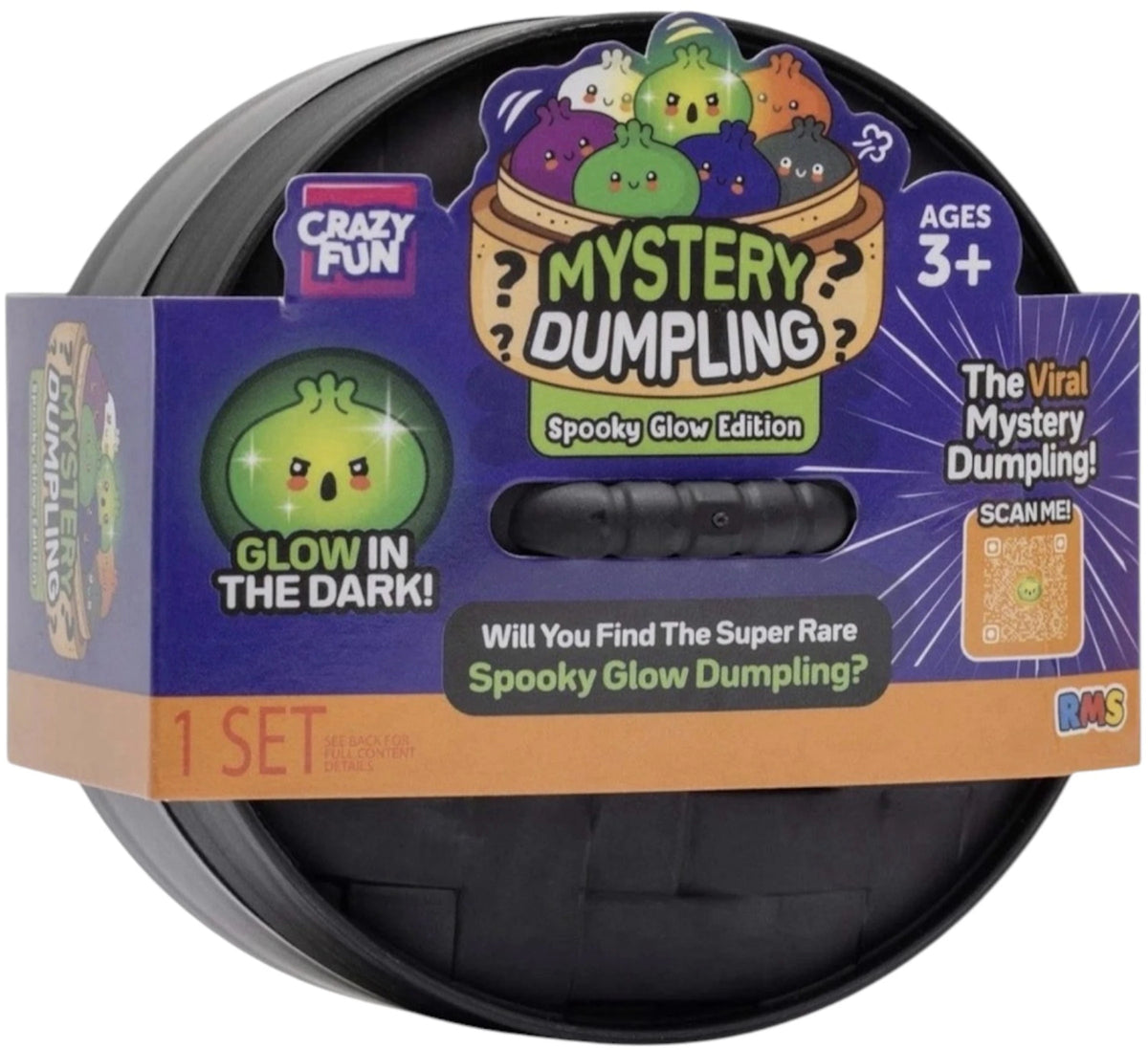 Squishy Bun Mystery Dumpling Spooky Glow Edition Blind Box