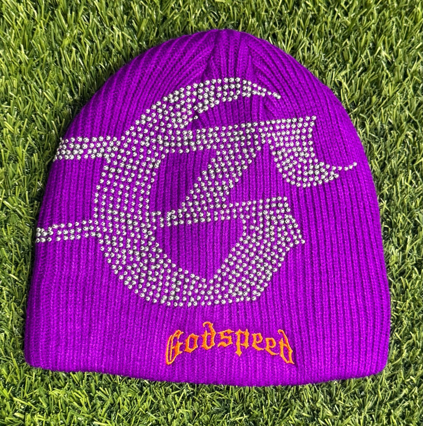 Godspeed STUDDED Beanie (PURPLE/ORANGE)