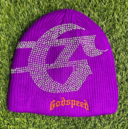 Godspeed STUDDED Beanie (PURPLE/ORANGE)