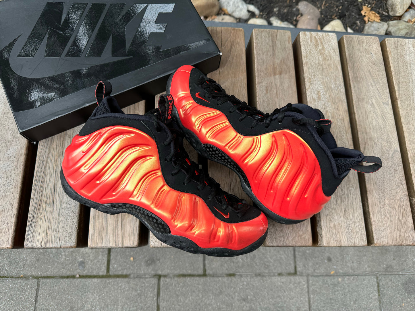 Nike Air Foamposite One Habanero Red *USED*