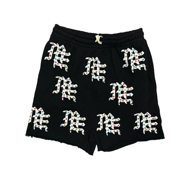 Mixed Emotion Black 'ME' Logo Shorts