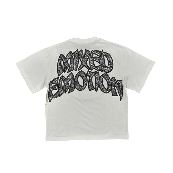 Mixed Emotion White “Arch Angel” Tee
