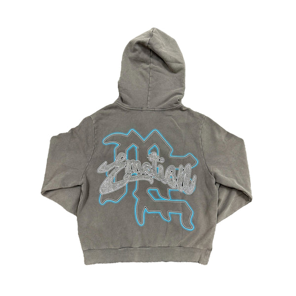 Mixed Emotion Grey “Rhinestone“ Hoodie