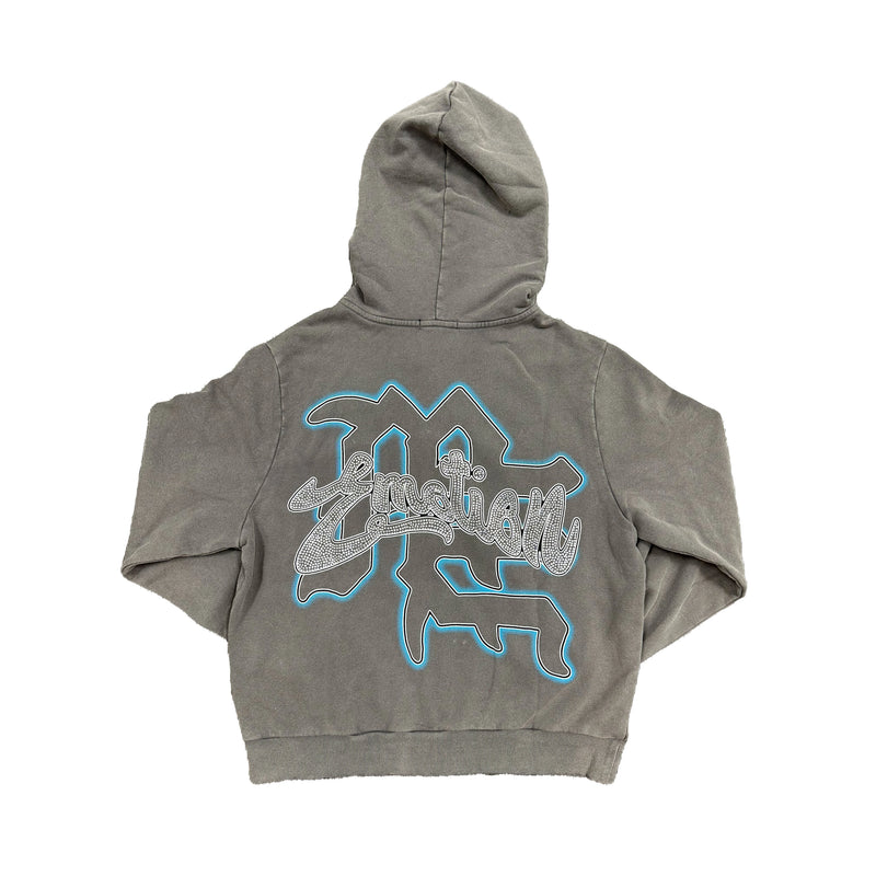 Mixed Emotion Grey “Rhinestone“ Hoodie