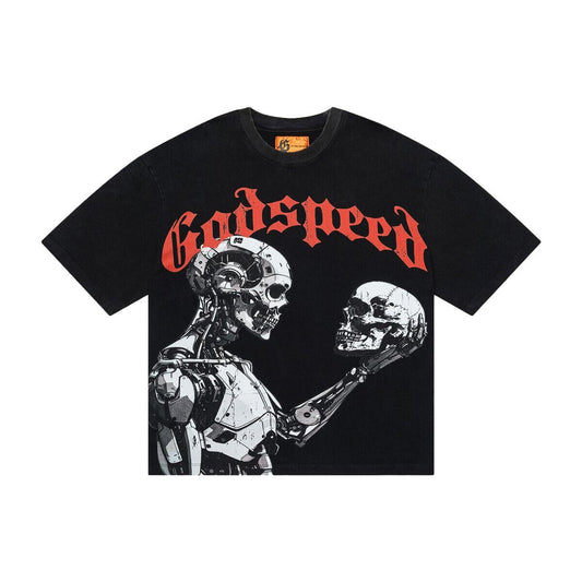 Godspeed Man vs AI T Shirt Black