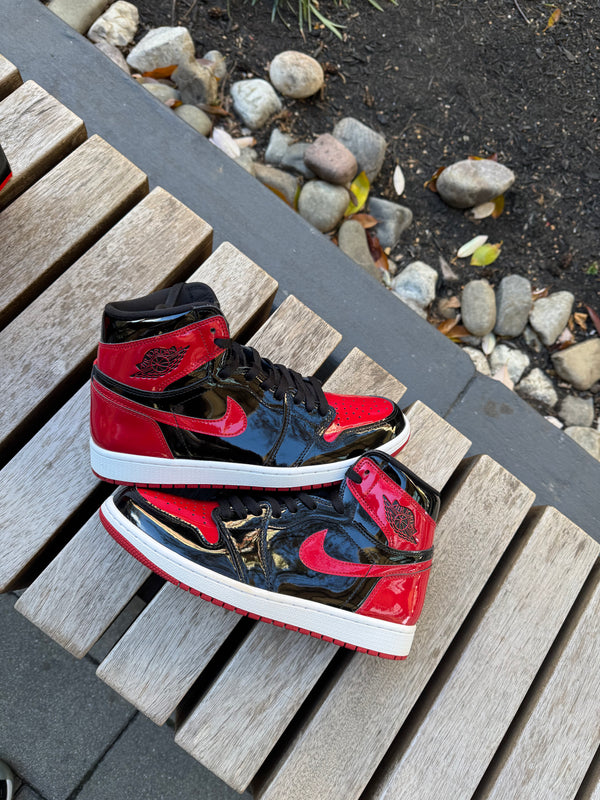 Jordan 1 Retro High OG Patent Bred *USED*