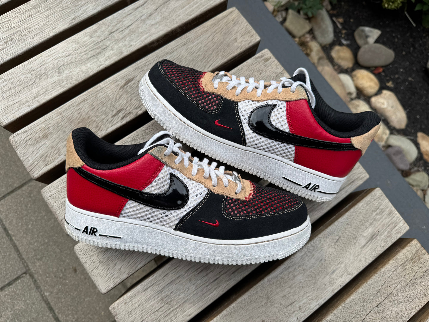 Nike Air Force 1 Low '07 LV8 Gym Red Black *USED* *REP BOX*