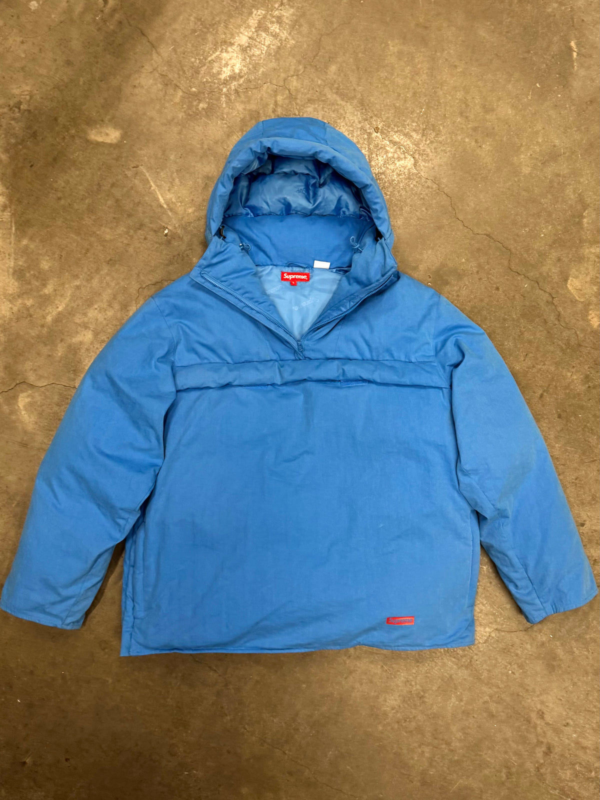 Supreme Hooded Down Pullover Bright Blue