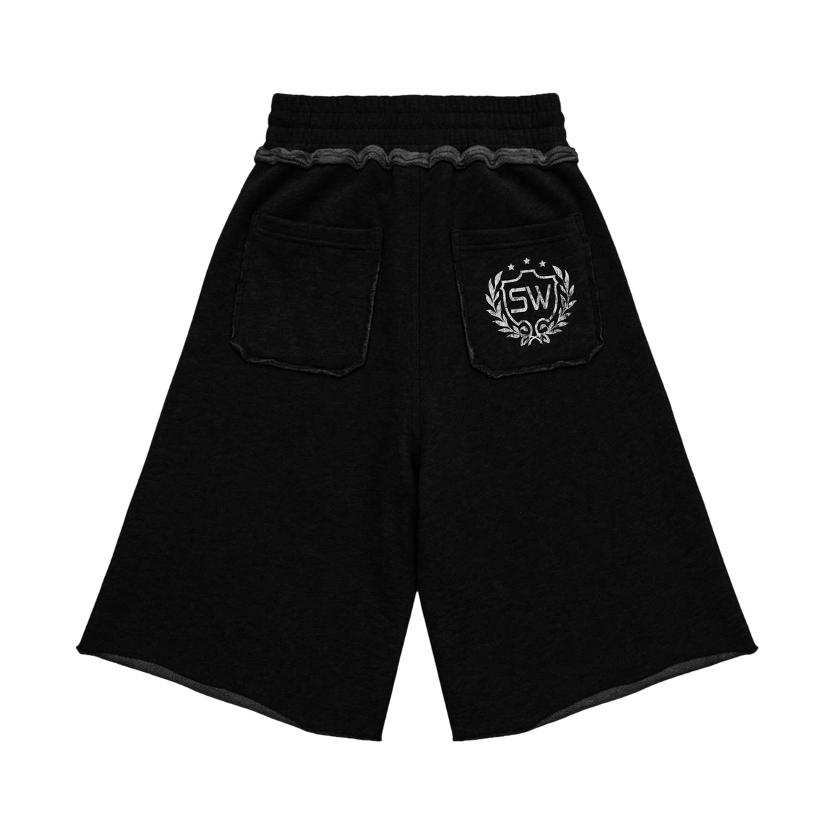 Stop Waiting Studios Varsity Black Sweatshort