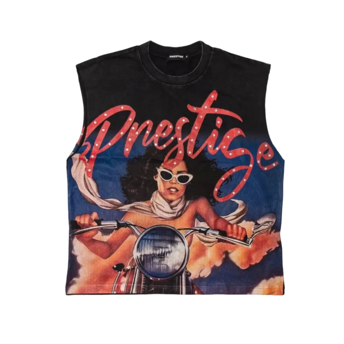 Prestige 'Lady Motor Rhinestone' Tee