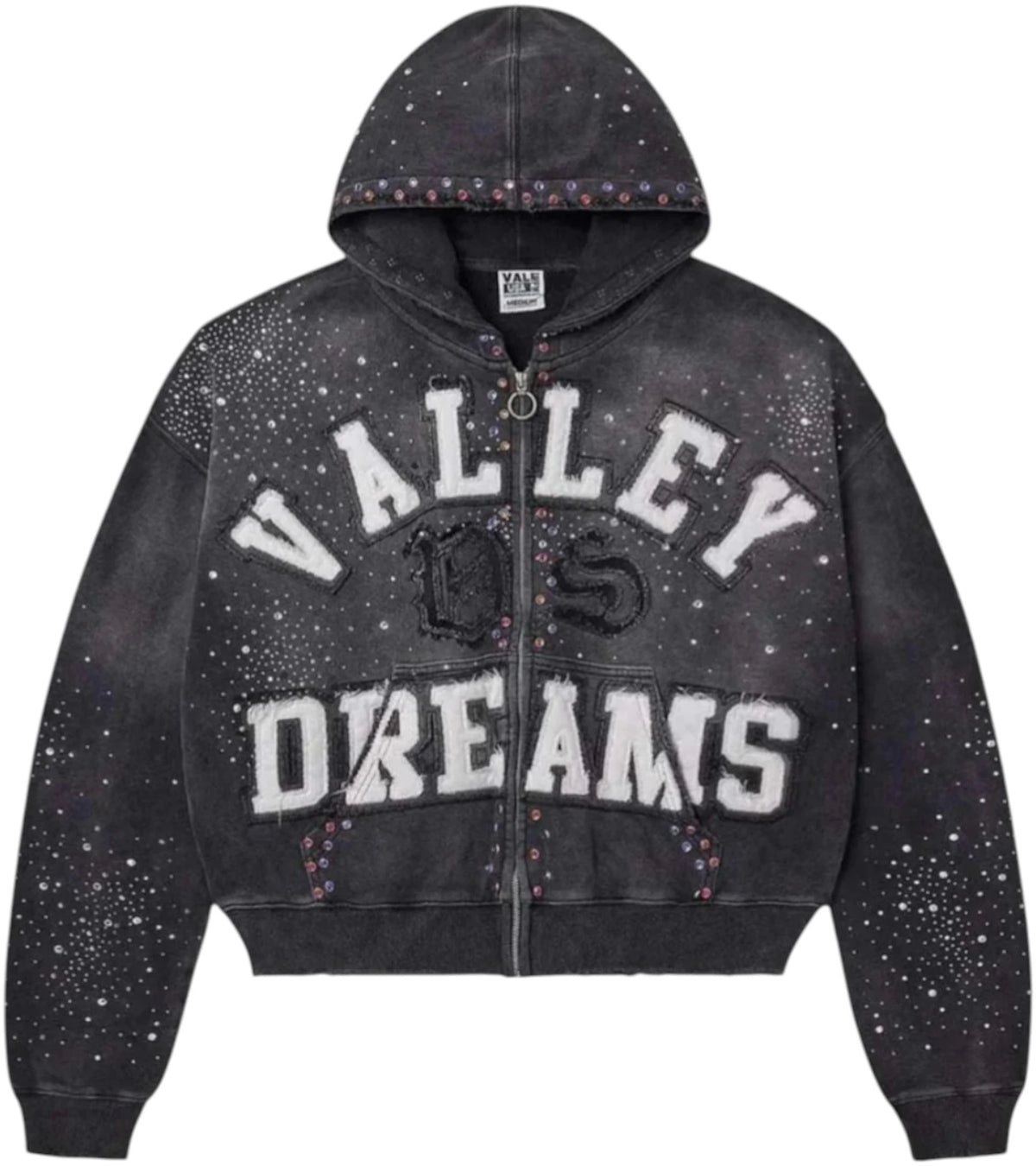 Vale Forever Classico Zip Up Hoodie Black