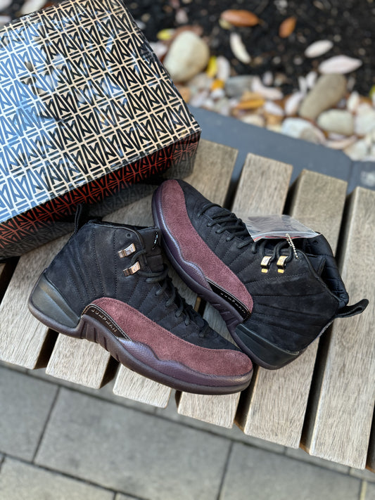 Jordan 12 burgundy and top gold