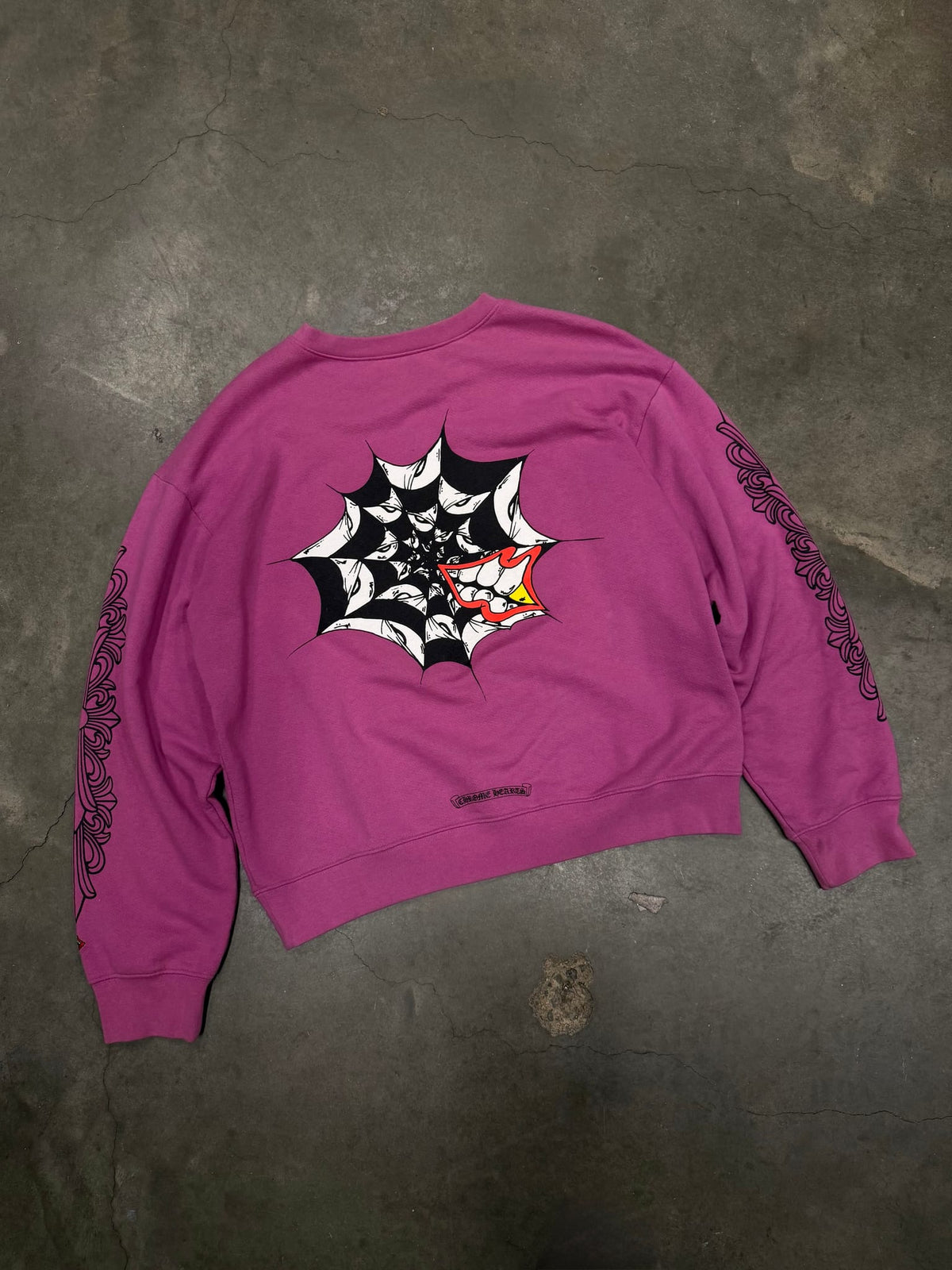 Chrome Hearts x Matty Boy PHYS Spider Web Crewneck 'Purple'