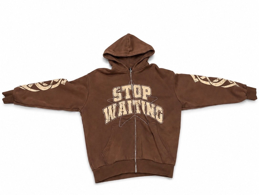 Stop Waiting Studios Chosen Star Brown Hoodie