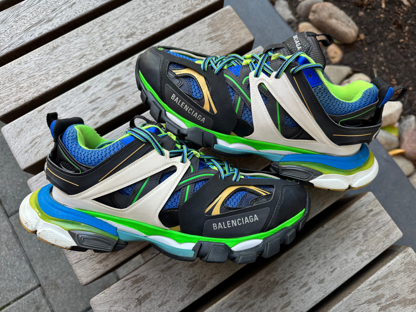 Balenciaga Track Green White Blue *USED* (REPLACEMENT BOX) (42 EU)