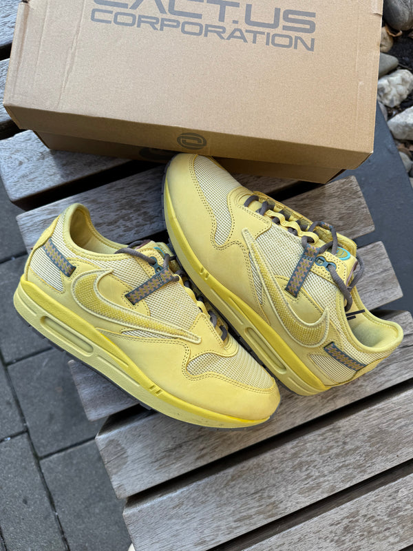 Nike Air Max 1 Travis Scott Cactus Jack Saturn Gold *USED*