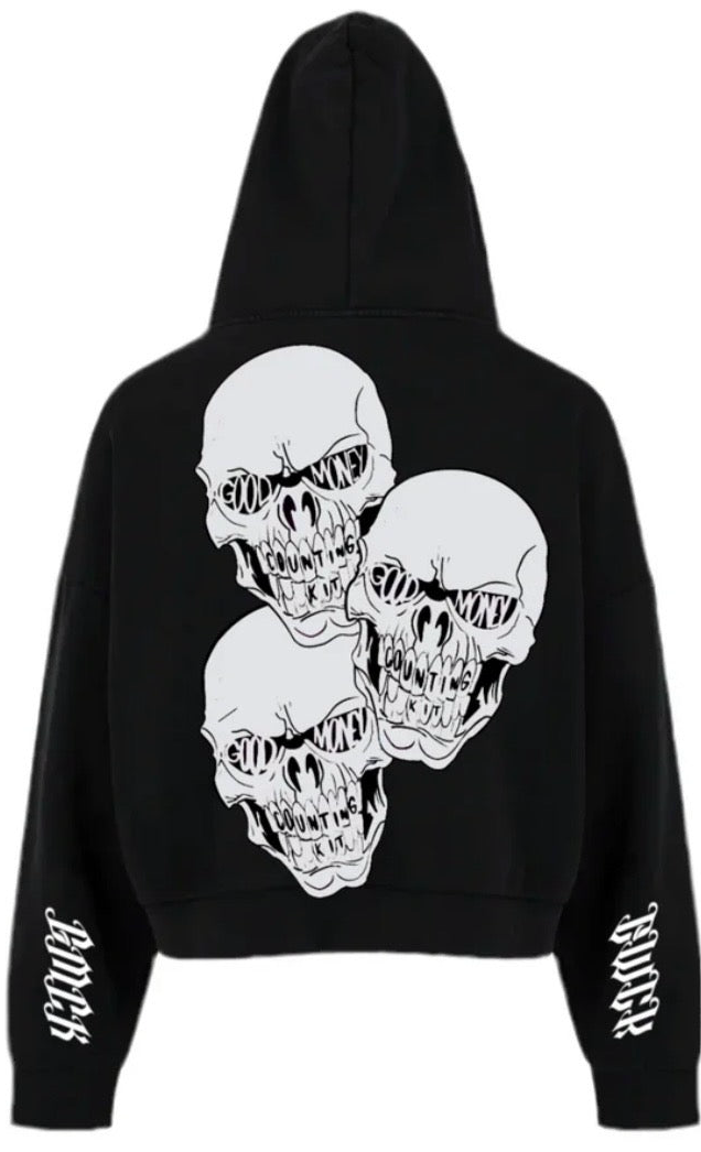 Good Money "SKULL" Full Zip (Black/White)