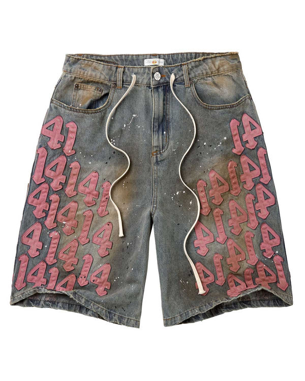 vale forever lucky charm Jorts "Pink"