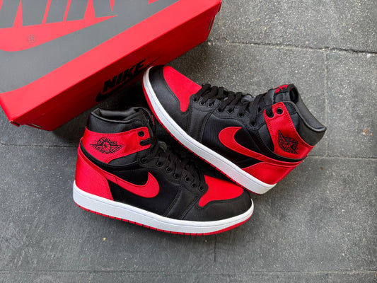Jordan 1 Retro High OG Satin Bred (Women's) *USED*