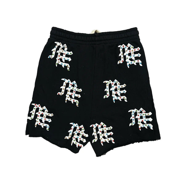 Mixed Emotion Black 'ME' Logo Shorts