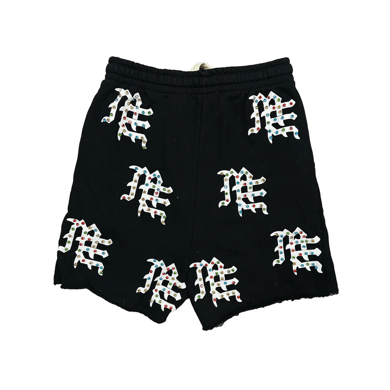 Mixed Emotion Black 'ME' Logo Shorts