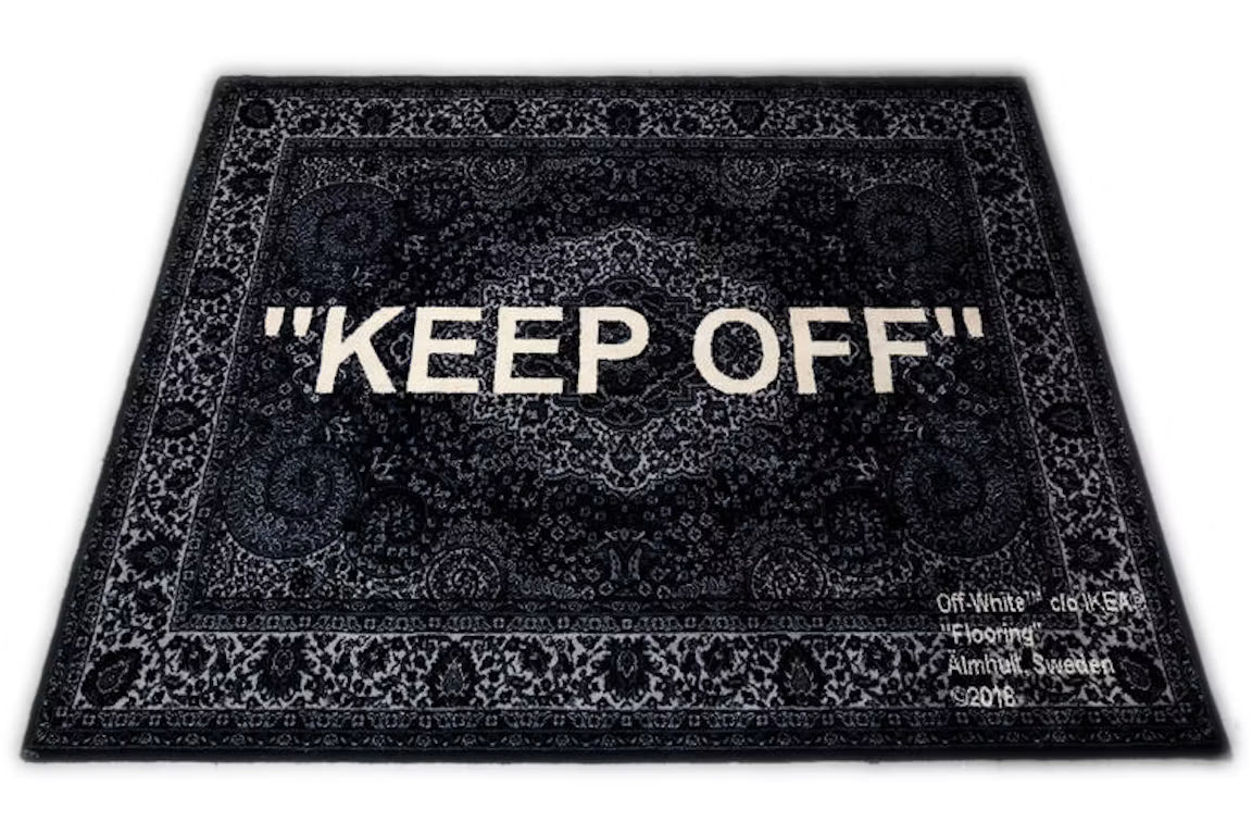 Virgil Abloh x IKEA "KEEP OFF" Rug 200x300 CM Grey/White
