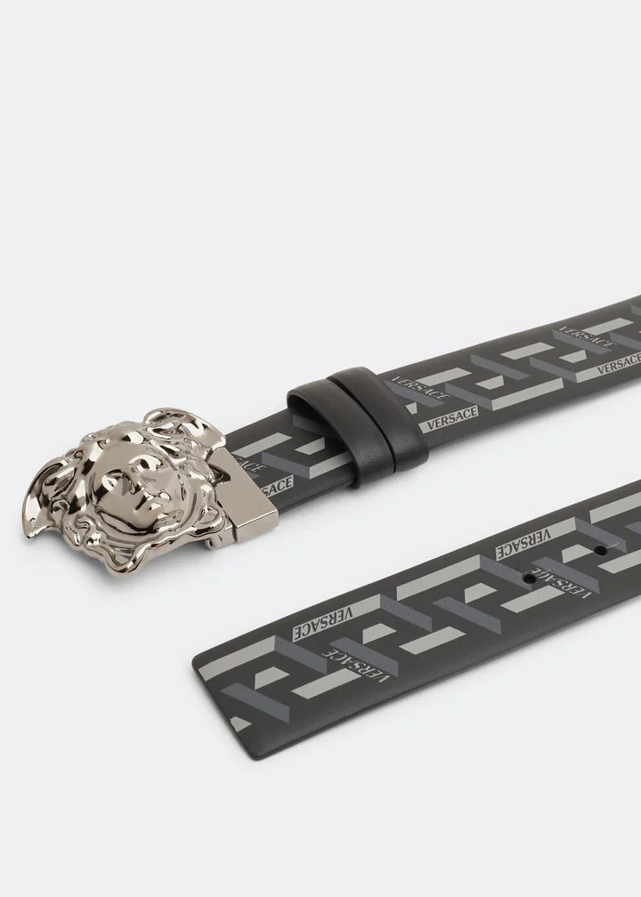 Versace Belt La Medusa La Greca Print Belt