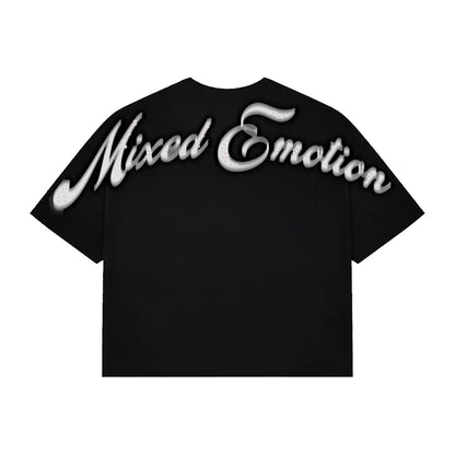 Mixed Emotion Black "Pearl" Cropped Tee