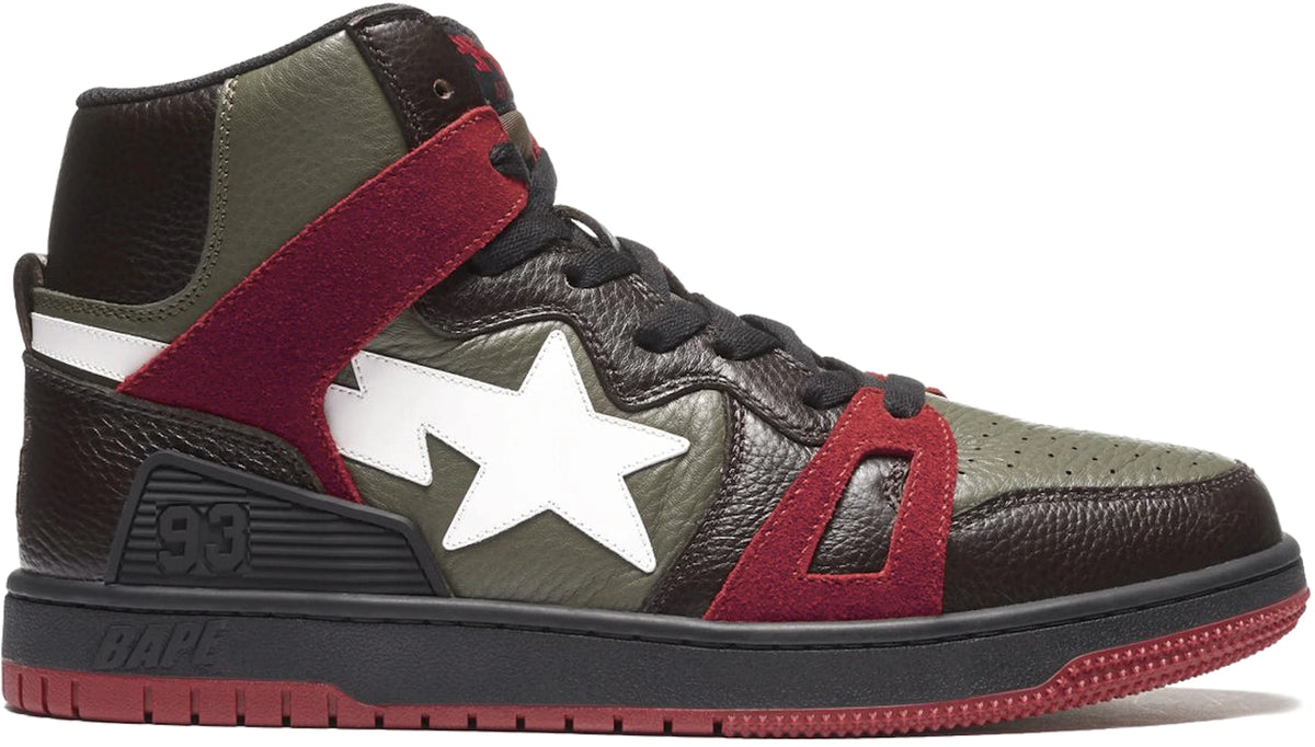A Bathing Ape Bape Sta 93 Hi Khaki Green